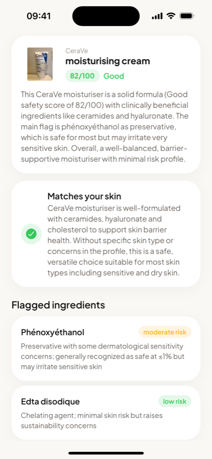 Product safety screen